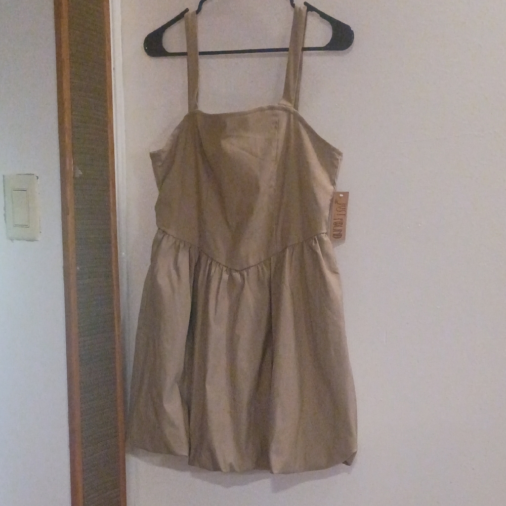 Elegant Tan Mini Dress